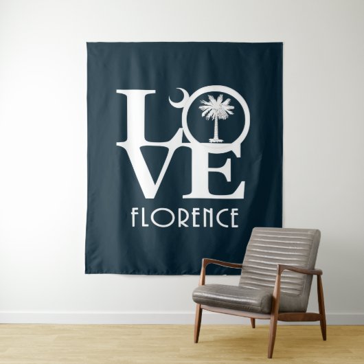 LOVE Florence, South Carolina Wandkleed (In situ)