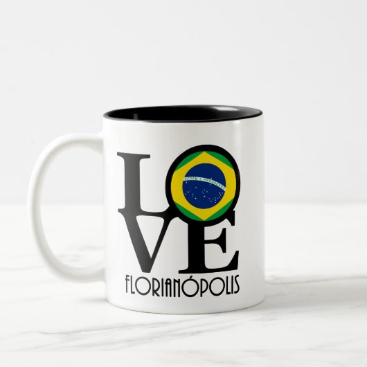 LOVE Florianópolis 11oz Tweekleurige Koffiemok (Links)