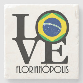 LOVE Florianópolis Brazilië Stenen Onderzetter