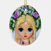 Love Flower Child Beauty Big Eye Doll Cute Keramisch Ornament (Rechts)