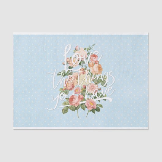 Love Flower Floral Summer Rozen Beauful Tissuepapier (Voorkant)