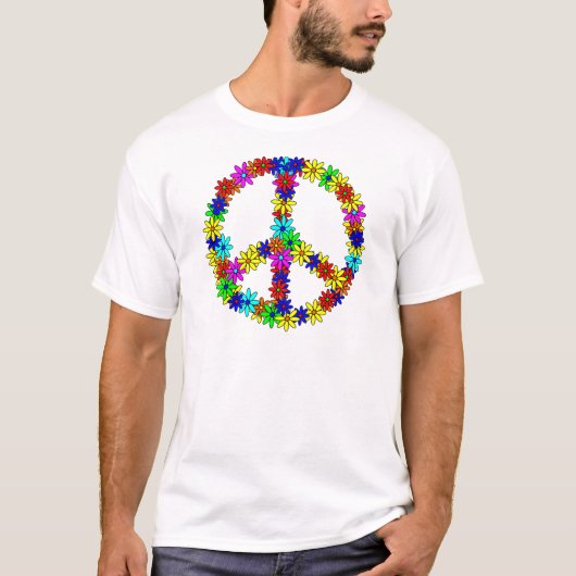 Love Flower Peace Sign T-shirt (Voorkant)