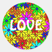 Love Flower Power Collage Stickers (Voorkant)