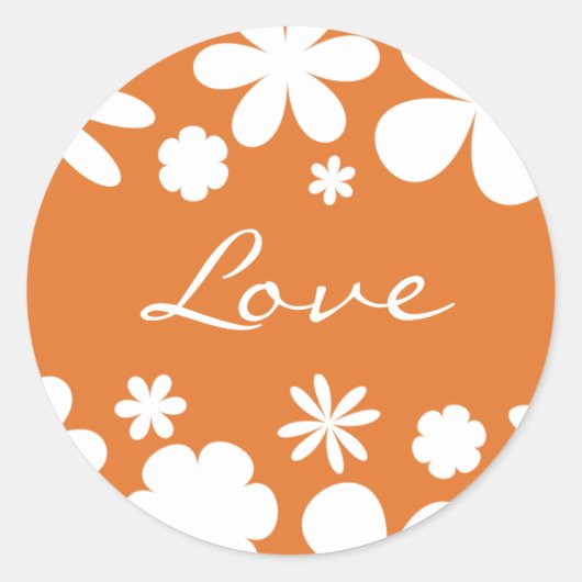 Love Flower Power Envelope Sticker Seal (Voorkant)