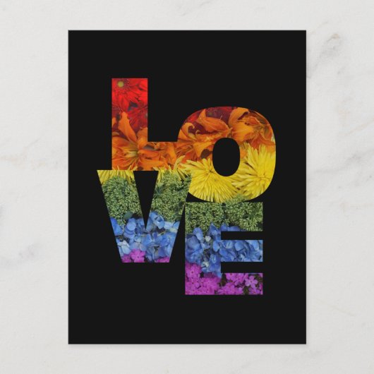 LOVE Flowers Briefkaart (Voorkant)