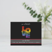 LOVE Flowers Homohuwelijk Save the Date Briefkaart (Staand voorkant)