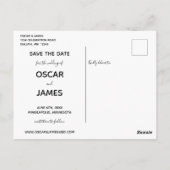 LOVE Flowers Homohuwelijk Save the Date Briefkaart (Achterkant)