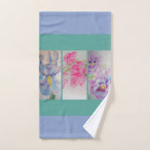 Love Flowers Mint Bathroom Bath Towel Set Bad Handdoek (Handdoek)