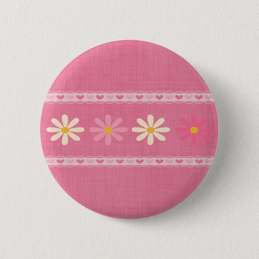 Love Flowers Ronde Button 5,7 Cm (Voorkant)