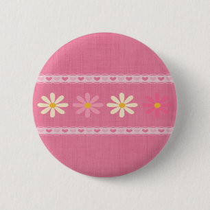 Love Flowers Ronde Button 5,7 Cm