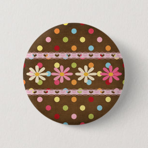 Love Flowers Ronde Button 5,7 Cm
