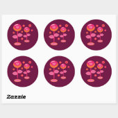 Love Flowers Ronde Sticker (Vel)