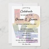 LOVE Flowers Same-Sex Engagement Party Kaart (Voorkant)