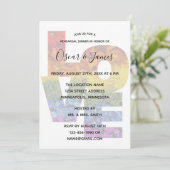 LOVE Flowers Same-Sex Rehearsal Dinner Invitation Kaart (Staand voorkant)