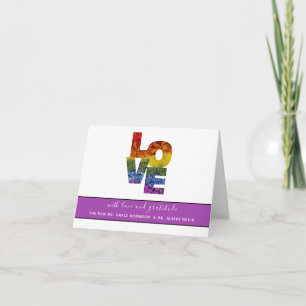 LOVE Flowers Same-Sex Wedding Collectie Bedankkaart