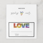 LOVE Flowers Same-Sex Wedding Collectie Plaatskaartje (Buitenkant ongevouwen)