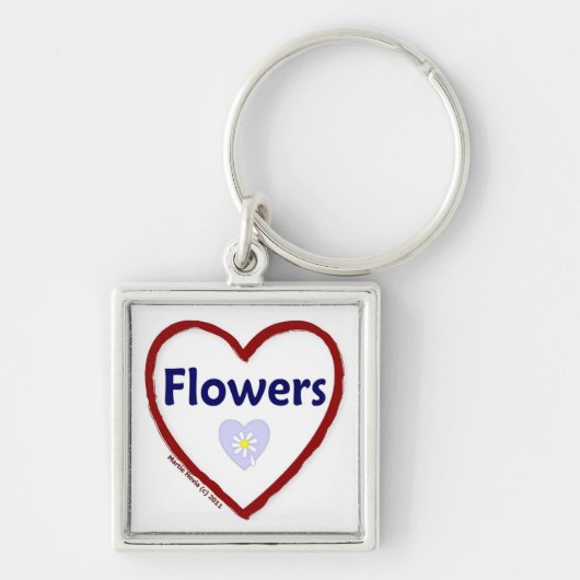 Love Flowers Sleutelhanger (Voorkant)