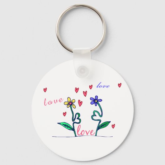 Love Flowers Sleutelhanger (Voorkant)