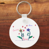 Love Flowers Sleutelhanger (Voorkant)