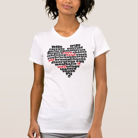 Love food t-shirt (Voorkant)