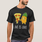 Love Foodie Pepperoni Pineapple Pizza T-shirt (Voorkant)