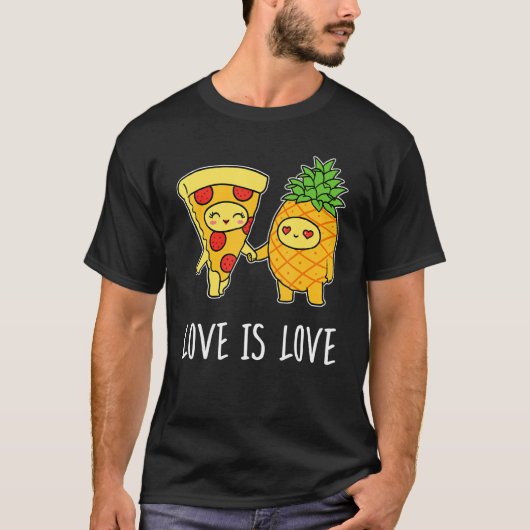Love Foodie Pepperoni Pineapple Pizza T-shirt (Voorkant)