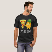 Love Foodie Pepperoni Pineapple Pizza T-shirt (Voorkant volledig)