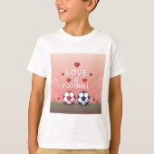 Love & Football - Arte Pixelado T-shirt (Voorkant)