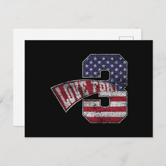 Love for 3 Grungy Version Feestdagenkaart (Voorkant / Achterkant)