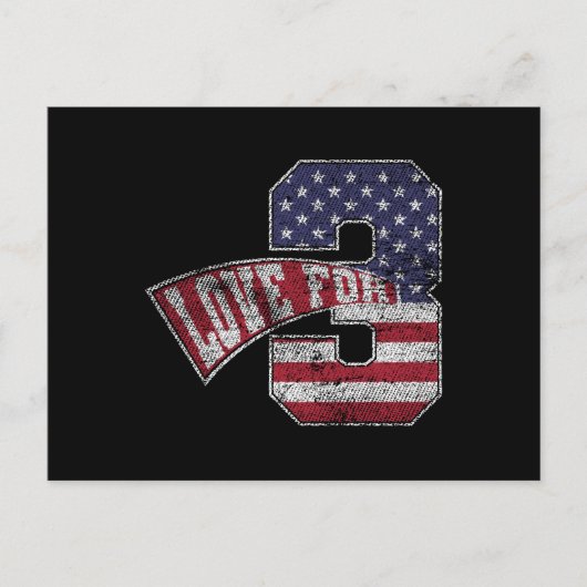 Love for 3  Grungy Version Feestdagenkaart (Voorkant)