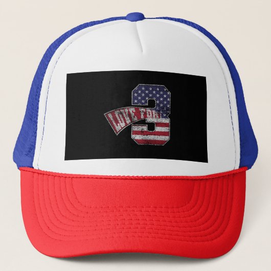 Love for 3 Grungy Version Trucker Pet (Voorkant)