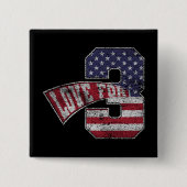 Love for 3  Grungy Version Vierkante Button 5,1 Cm (Voorkant)