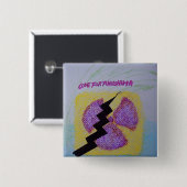 LOVE FOR  FUKUSHIMA VIERKANTE BUTTON 5,1 CM (Voorkant /achterkant)