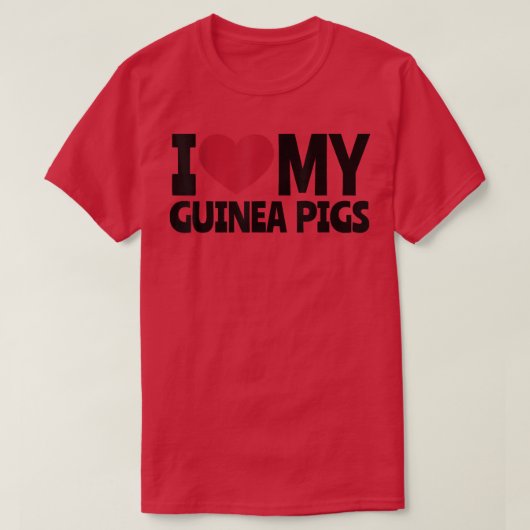 Love for Guinea Pigs T-shirt (Design voorkant)