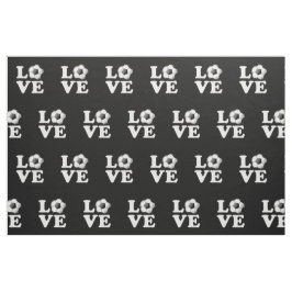 Love for Soccer Glossy Voetbal Stof