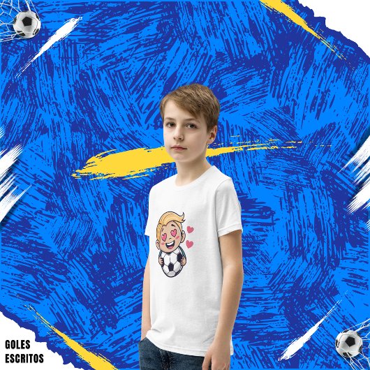 Love for soccer kawaii anime design t-shirt