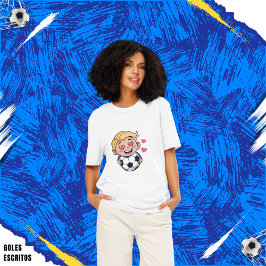 Love for soccer kawaii anime design t-shirt