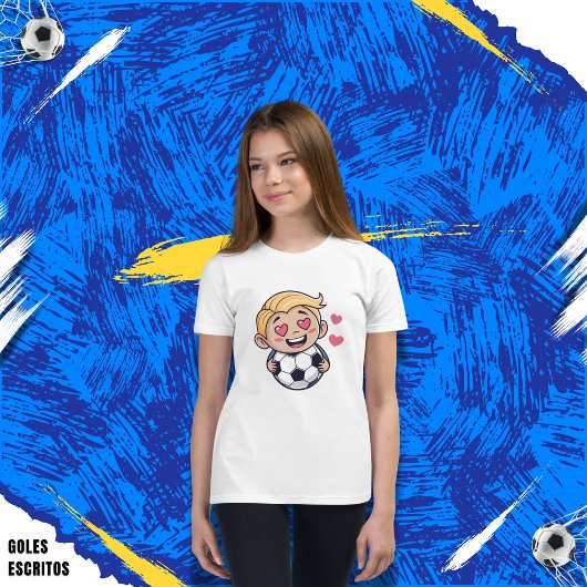Love for soccer kawaii anime design t-shirt