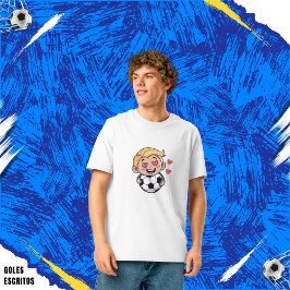 Love for soccer kawaii anime design t-shirt