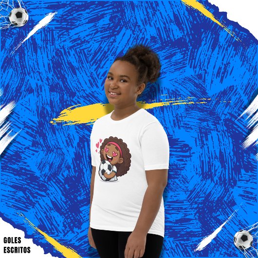 Love for soccer kawaii anime design t-shirt