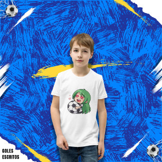 Love for soccer kawaii anime design t-shirt