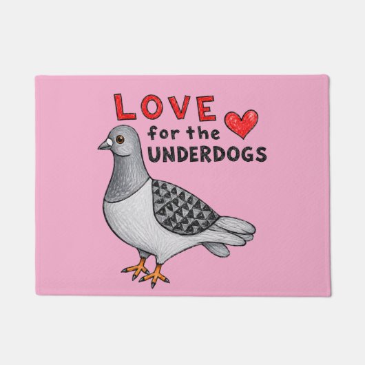 Love for the Underdogs – Fußmatte mit Taube Deurmat (Voorkant)