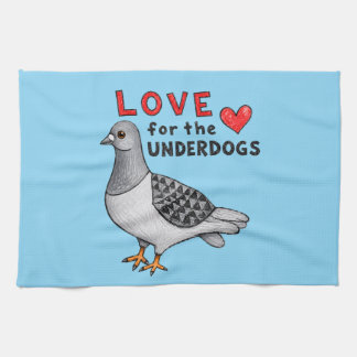 Love for the Underdogs – Geschirrtuch mit Taube Theedoek