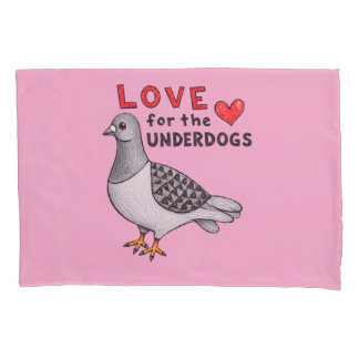 Love for the Underdogs – Rosa Kissenbezug Taube Kussensloop