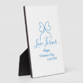 Love Forever blue bow happy Valentine's day name d Fotoplaat (Zijkant)