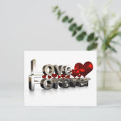 Love Forever Briefkaart (Staand voorkant)