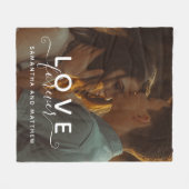 Love Forever Couple Photo Fleece Deken (Voorkant (Horizontaal))