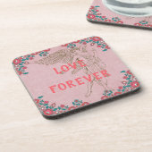 Love Forever Drank Coaster Bier Onderzetter (Linkerzijde)