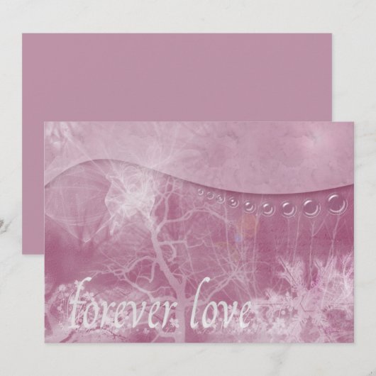 Love Forever Invitation Kaart (Voorkant / Achterkant)