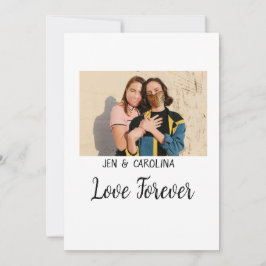 Love Forever LGbtq paar trots voeg foto naam sim Feestdagenkaart